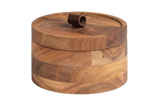 Holzkiste aus Akazienholz beige Novan