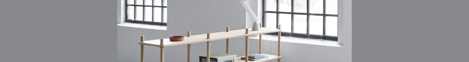 Materialbeschreibung Holzregal aus heller Eiche Jam