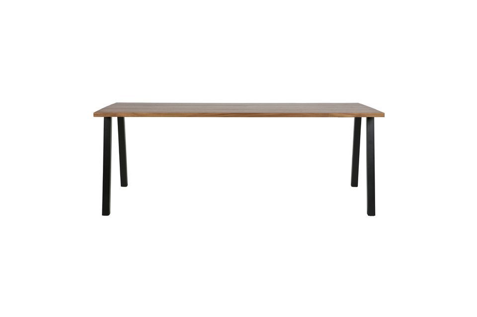 Holztisch mit schwarzem Metallgestell James Woood
