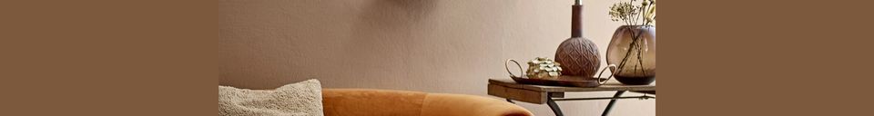 Materialbeschreibung Hombourg Tischlampe aus brauner Terrakotta