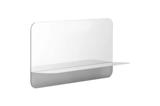 Horizon Spiegel mit silberner Stahlablage ohne jede Grenze