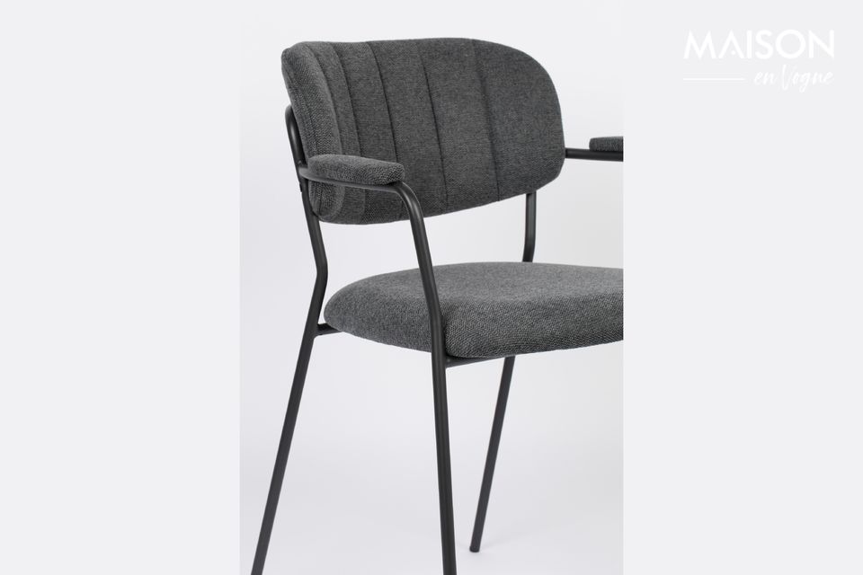 Der Sessel Jolien in schwarz/ dunkelgrau ist eine Kreation von White Label Living