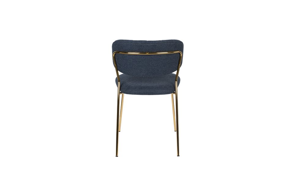 Jolien-Stuhl gold und dunkelblau - 9