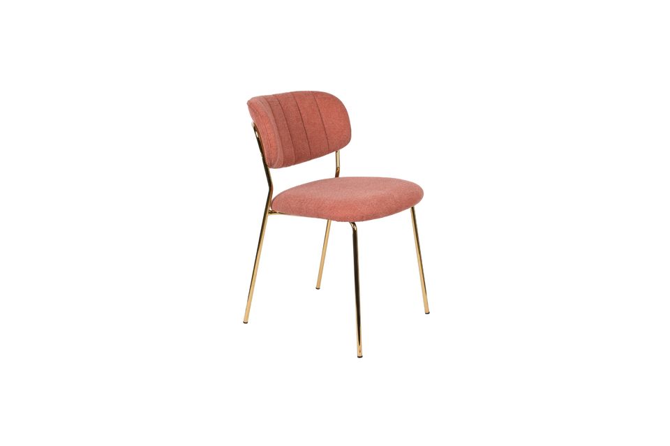 Jolien-Stuhl gold und rosa - 5