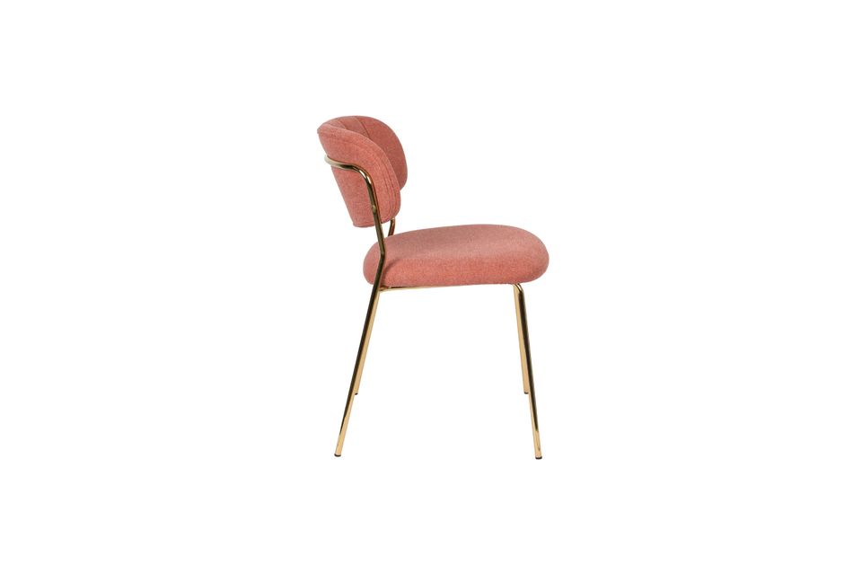Jolien-Stuhl gold und rosa - 7