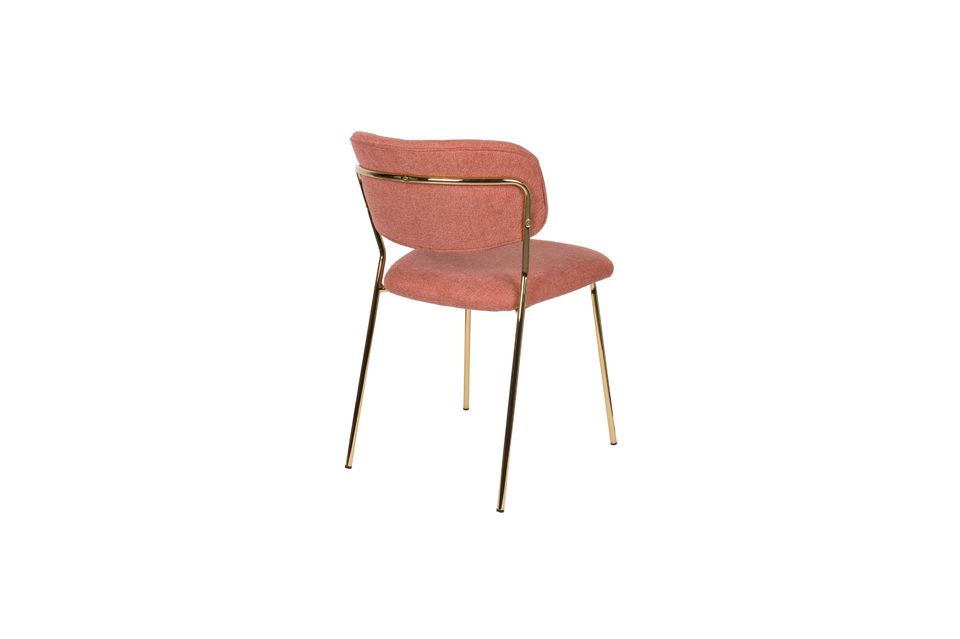 Jolien-Stuhl gold und rosa - 8