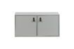 Miniaturansicht Kabinett mit 2 geschlossenen Türen aus grauem Metall 1