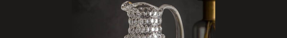 Materialbeschreibung Karaffe aus Klarglas 2L Diamant