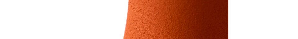 Materialbeschreibung Kerzenhalter aus orangefarbigen Aluminium Spartan