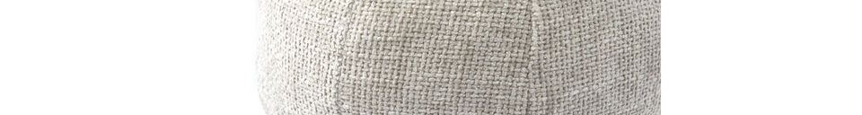 Materialbeschreibung Kissen aus weißem Polyester Ball