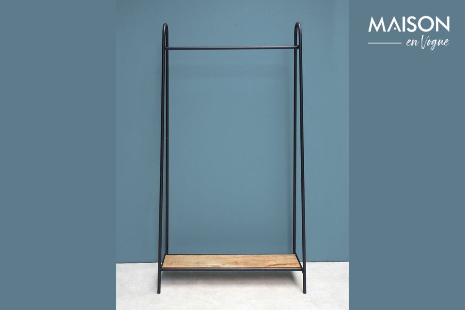 Kleiderschrank aus schwarzem Metall Struktur Chehoma