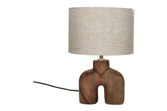 Kleine braune Lampe aus Holz Lampedusa