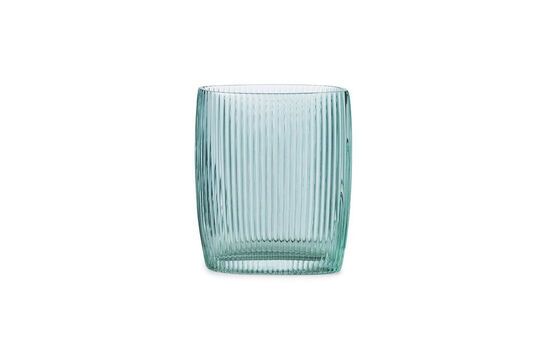 Kleine Vase aus blauem Glas Step