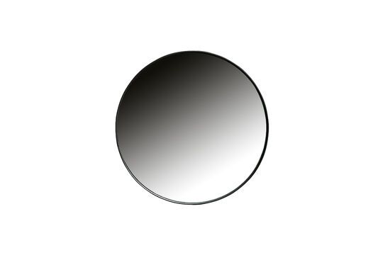 Kleiner runder Spiegel aus schwarzem Metall Doutzen ohne jede Grenze