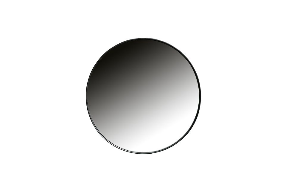Kleiner runder Spiegel aus schwarzem Metall Doutzen Woood