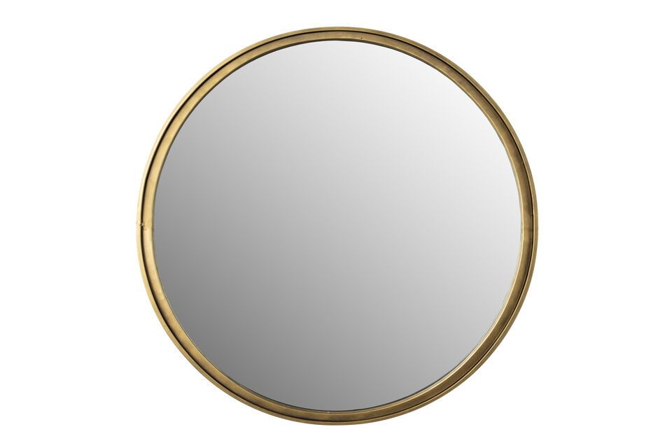 Kleiner Spiegel aus bronzefarbenem Eisen Matz White Label