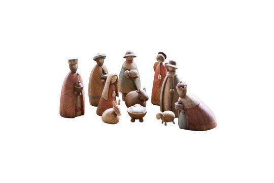 Krippenfigur aus mehrfarbigem Kunstharz