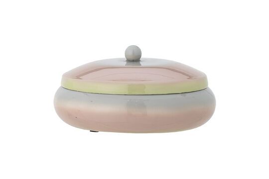Krug mit Metalldeckel rosa Peach