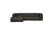 Miniaturansicht Linke Ecksofa mit Stoffbezug in Bean Black 1