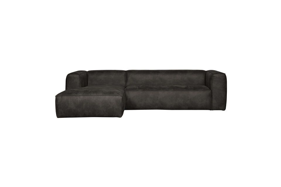 Linke Ecksofa mit Stoffbezug in Bean Black Woood