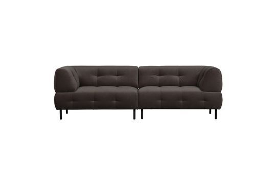 Lloyd 4-Sitzer-Sofa aus dunkelgrauem Velours