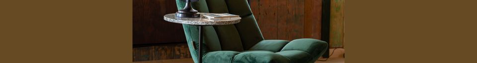 Materialbeschreibung Lounge-Sessel Bar aus grünem Samt