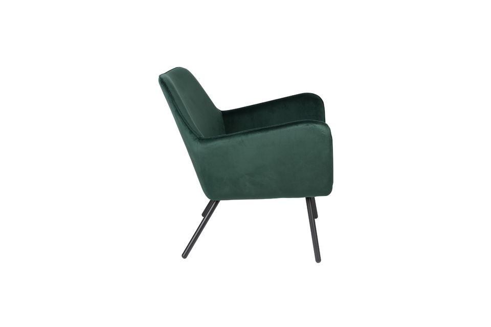 Lounge-Sessel Bon aus grünem Samt - 7