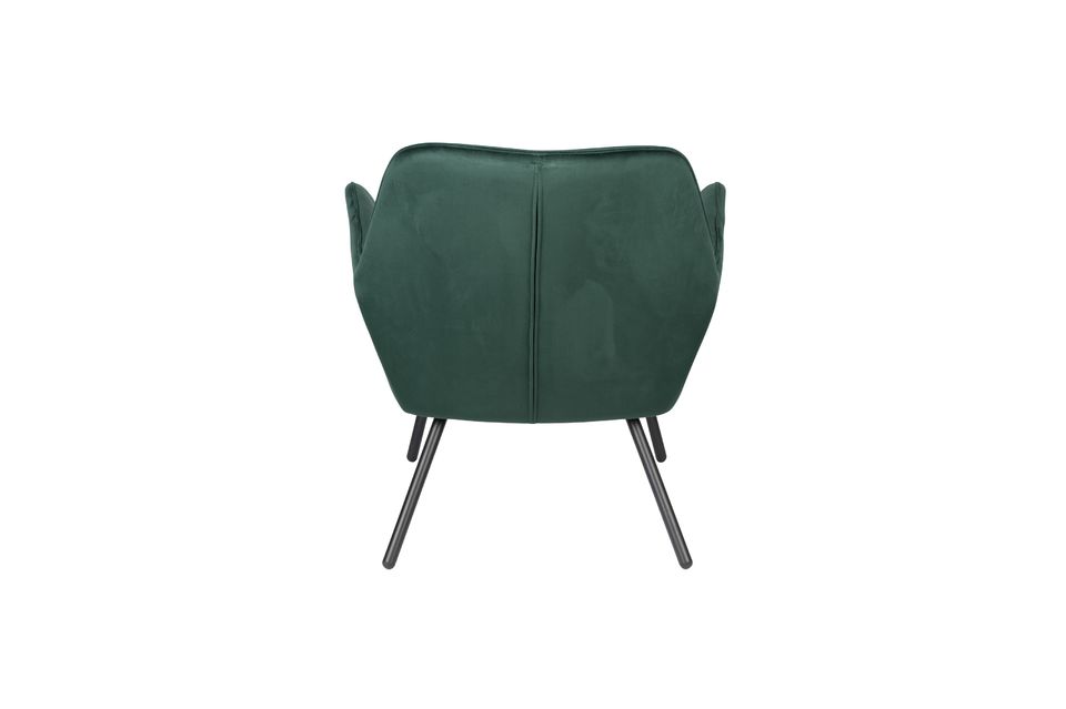 Lounge-Sessel Bon aus grünem Samt - 9