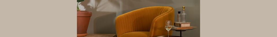 Materialbeschreibung Lounge-Sessel Dolly ocker