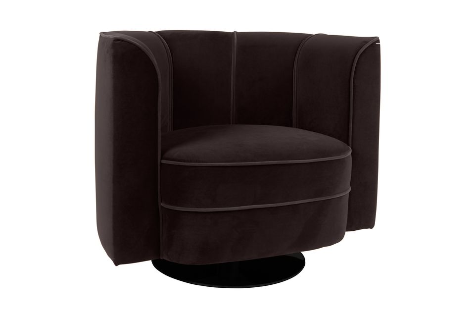 Lounge-Sessel Fleur in schwarz Dutch Bone