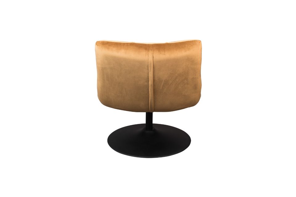 Lounge-Stuhl aus braunem Samt Bar - 7