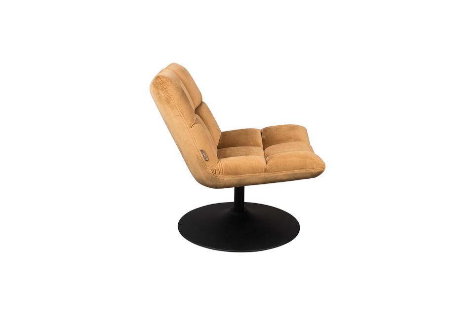 Lounge-Stuhl aus braunem Samt Bar - 9