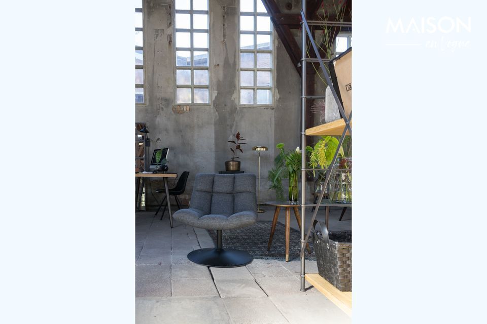 Lounge-Stuhl Bar in dunkelgrau DutchBone