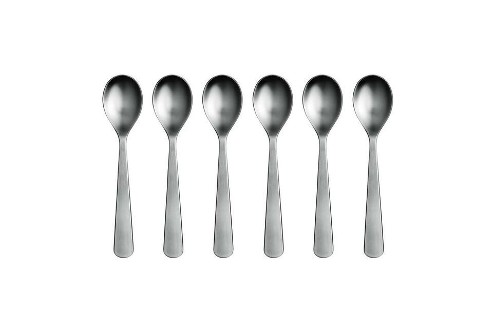 Luxis Set bestehend aus 6 Kaffeelöffeln aus versilbertem Edelstahl Normann Copenhagen