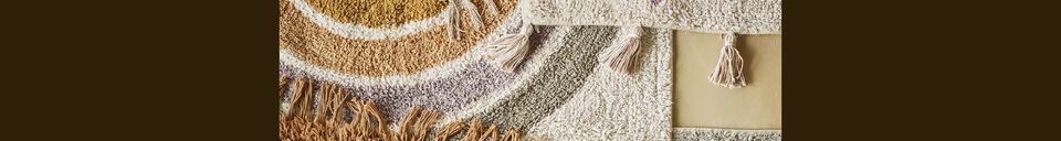 Materialbeschreibung Mehrfarbig getufteter Baumwoll-Badteppich Door