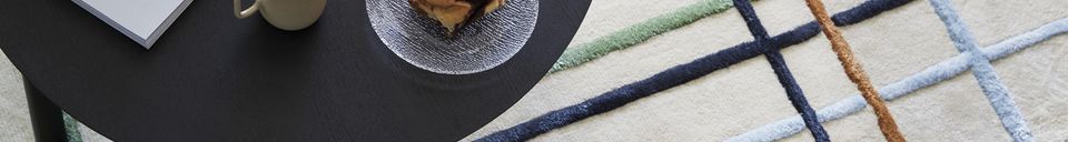 Materialbeschreibung Mehrfarbiger Stoffteppich Fluffy