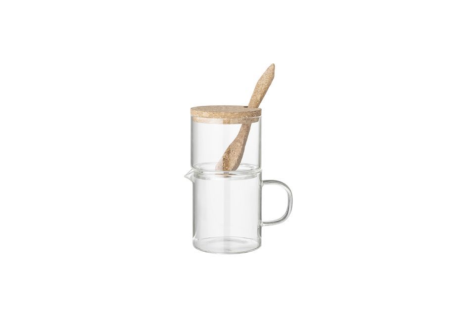 Milchkännchen und Zuckerdose Glanes Bloomingville