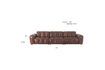 Miniaturansicht Modulares 4-Sitzer Sofa aus braunem Leder Hackman 9