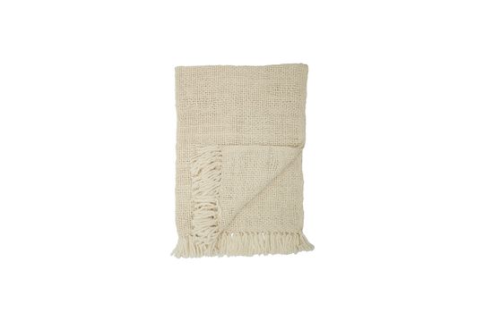 Naturfarbene Wolltagesdecke