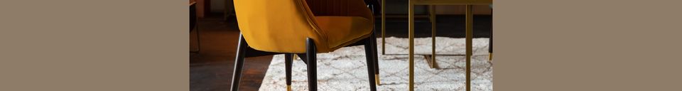 Materialbeschreibung Ockerfarbener Samt-Sessel Dolly