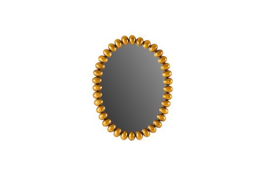 Ovaler Spiegel aus vergoldetem Metall Beni