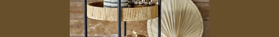 Materialbeschreibung Rattan-Beistelltisch Deva