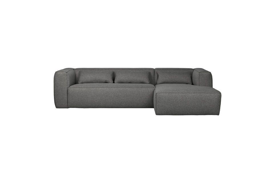 Rechtes Ecksofa mit Stoffbezug in Bean Grey Woood