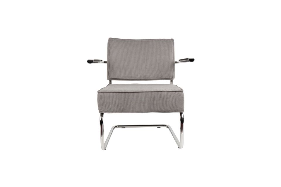 Ridge Rib Lounge Stuhl mit Armlehne grau - 9