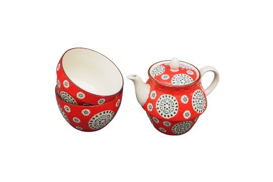 Rote bohemian Teekanne