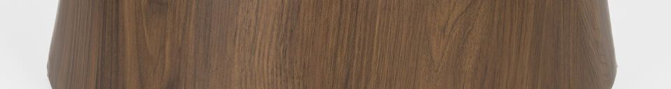 Materialbeschreibung Runder Esstisch aus braunem Holz Almira