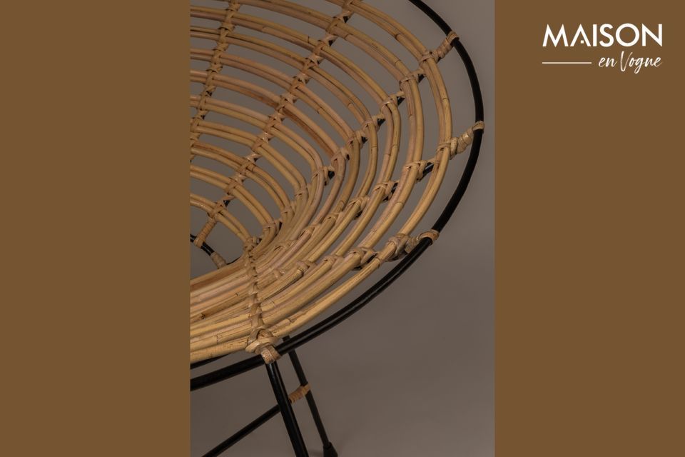 Runder Rattan-Stuhl Kubu - 7