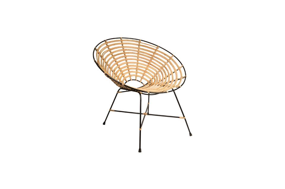 Runder Rattan-Stuhl Kubu - 10