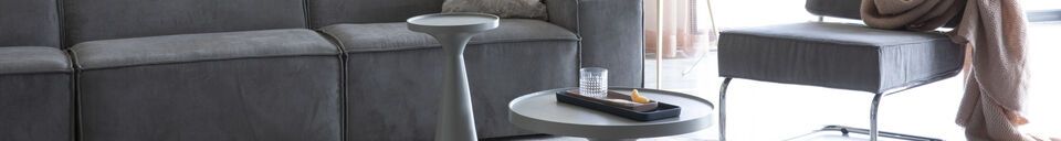 Materialbeschreibung Runder Teppich aus grauem Stoff 200 Solar