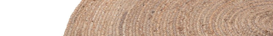 Materialbeschreibung Runder Teppich aus Jutegewebe rund beige Ross